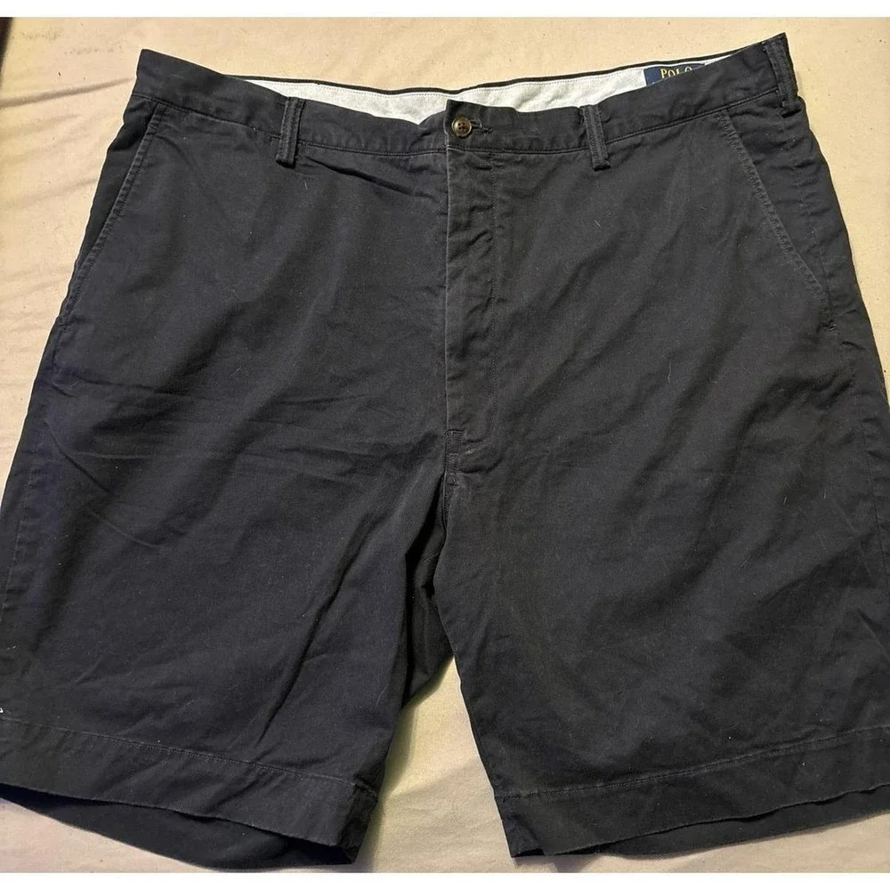 Polo Ralph Lauren Men's Navy Blue The Polo Chino Stretch Classic Fit Shorts, 42